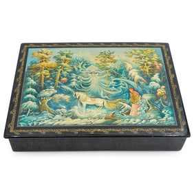 Russian Hand Painted Lacquered Box