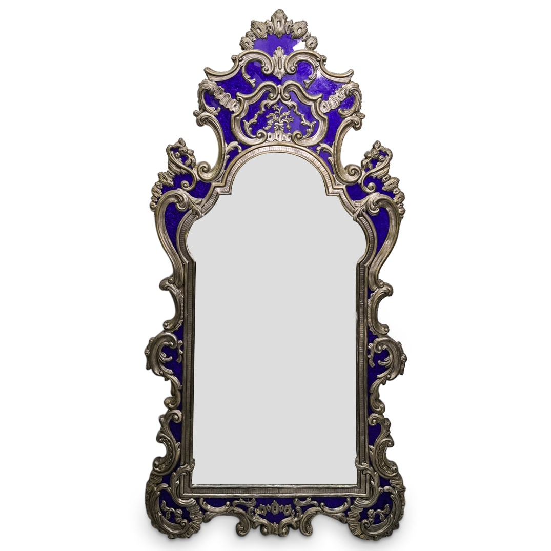 Antique Glass & Silver Plate Mirror (1 of 5)