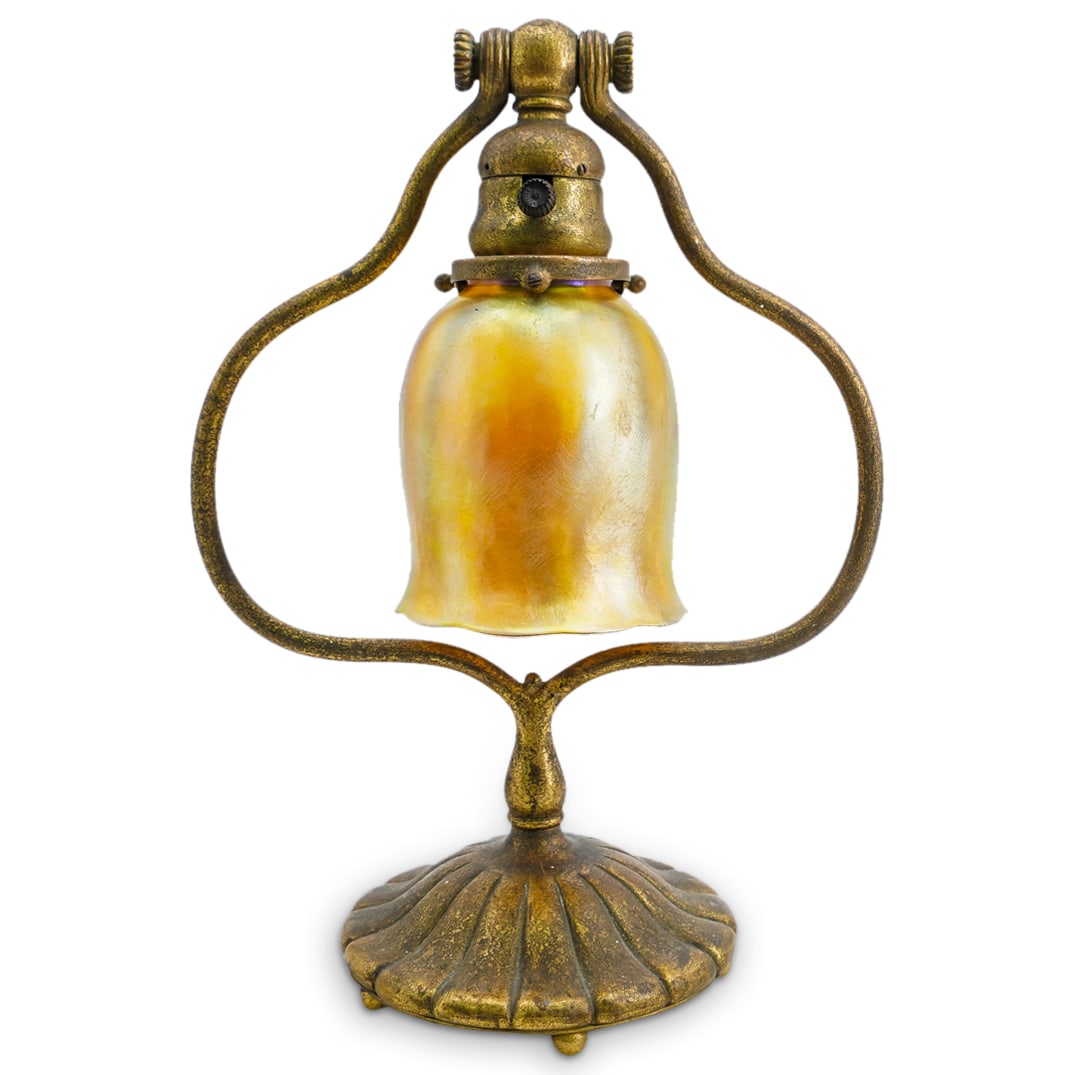 Tiffany Studios Desk Lamp W/ LCT Favrile Art Glass Shade (1 of 7)