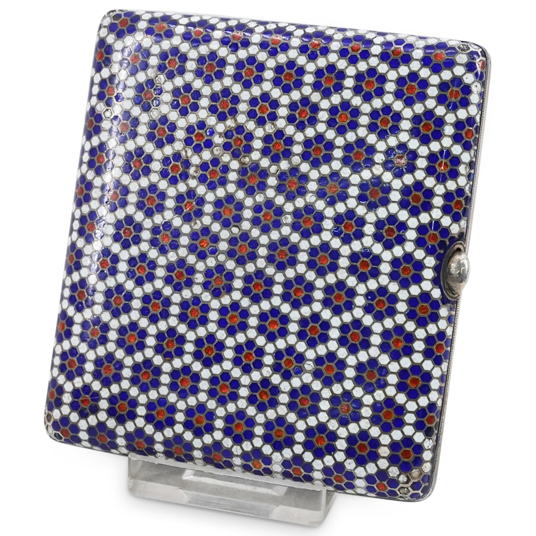 Russian Silver Gilt Champleve Cigarette Case (Gustav Klingert) (1 of 5)