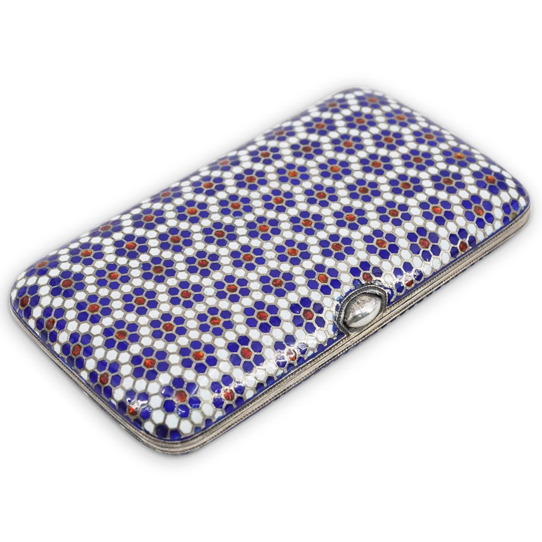 Russian Silver Gilt Champleve Cigarette Case (Gustav Klingert) (1 of 6)