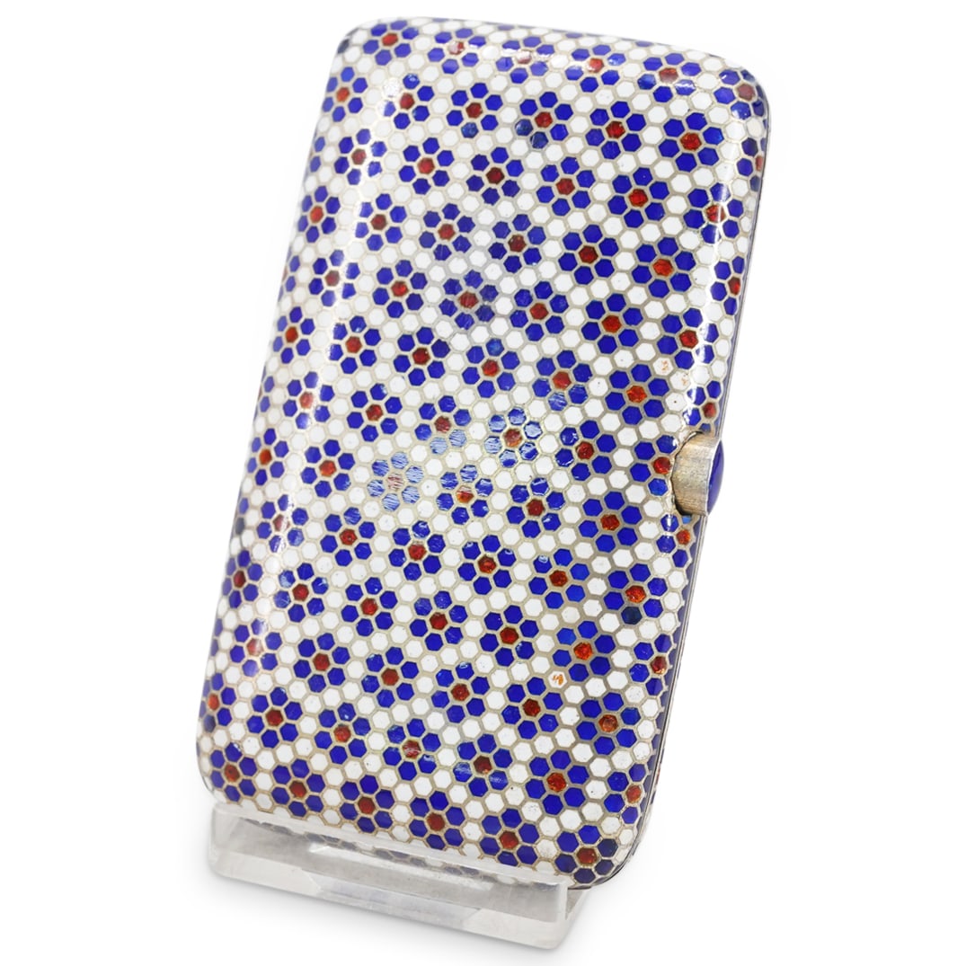 Russian Silver Gilt Champleve Cigarette Case (Gustav Klingert) (1 of 8)