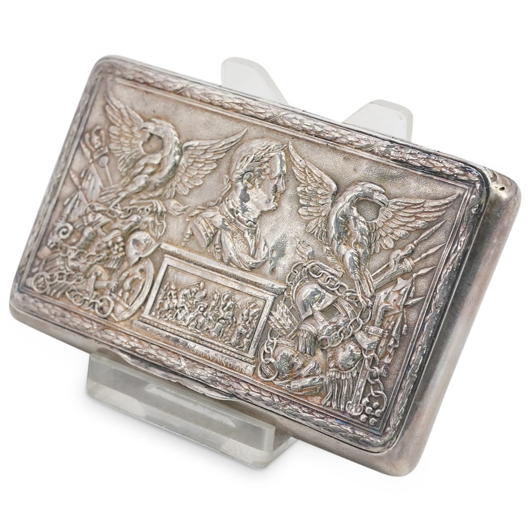 Russian Silver Cigarette Case 'Alexander II' (Krutikov) (1 of 7)