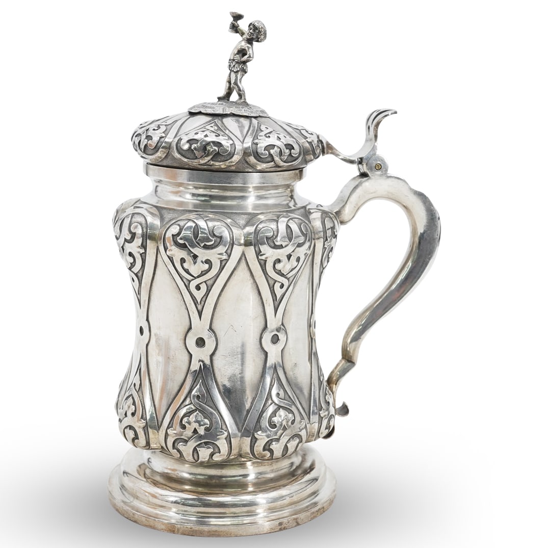Russian Silver Lidded Tankard (A.Ya. Sokolov, St Petersburg, 1867) (1 of 6)