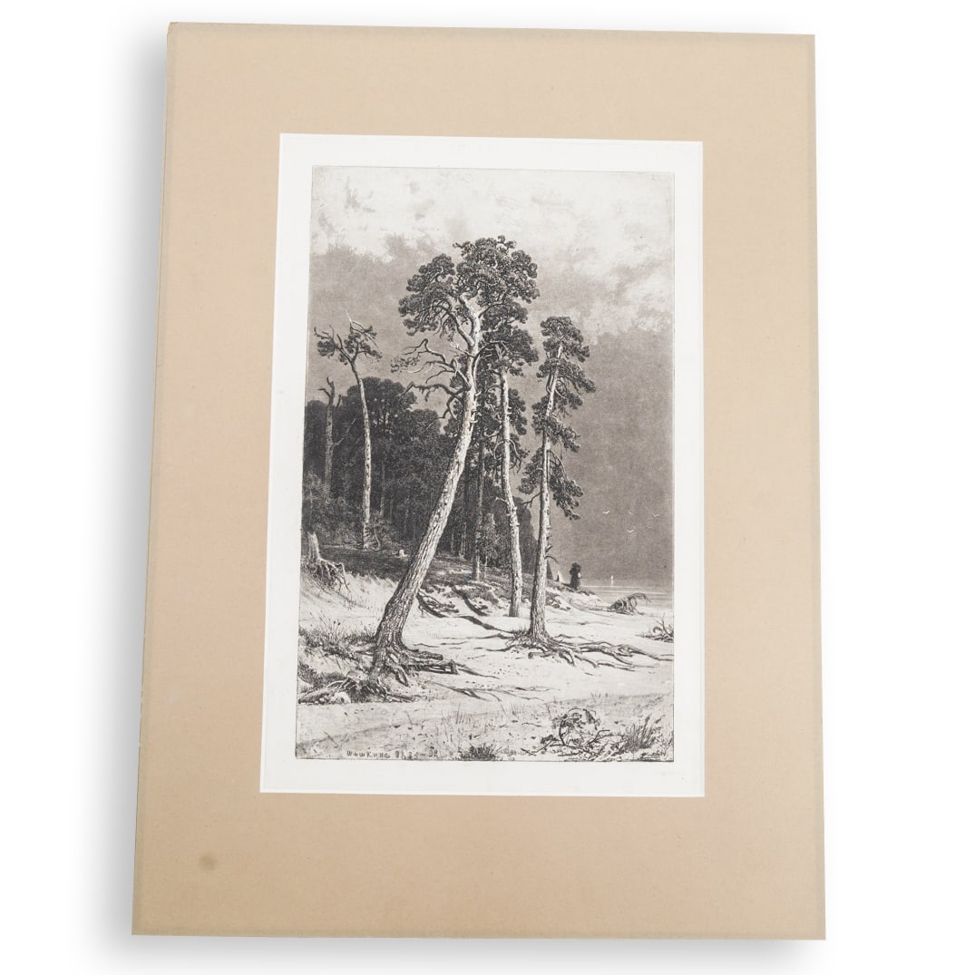 Ivan Ivanovich Shishkin (1831-1898) Landscape Etching on Paper (1 of 5)