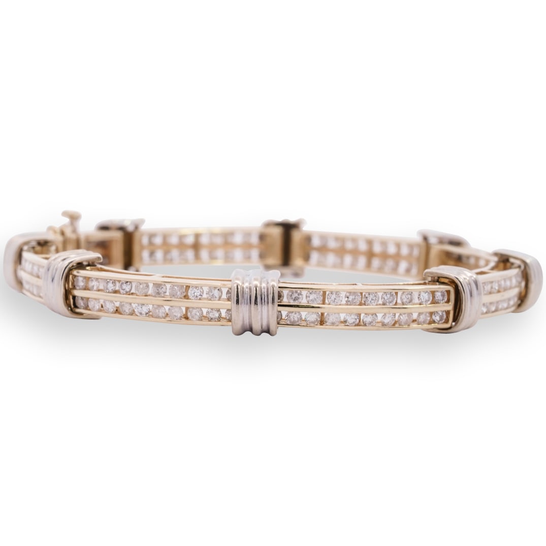 Chanel 14k Gold & Diamond Tennis Bracelet (1 of 6)
