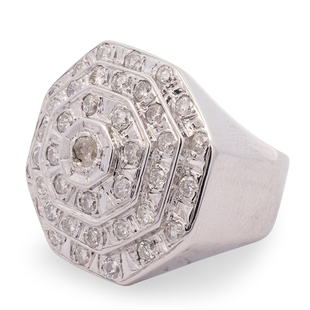 Modernist 18k Gold and 1.15ct Diamond Ring (1 of 6)