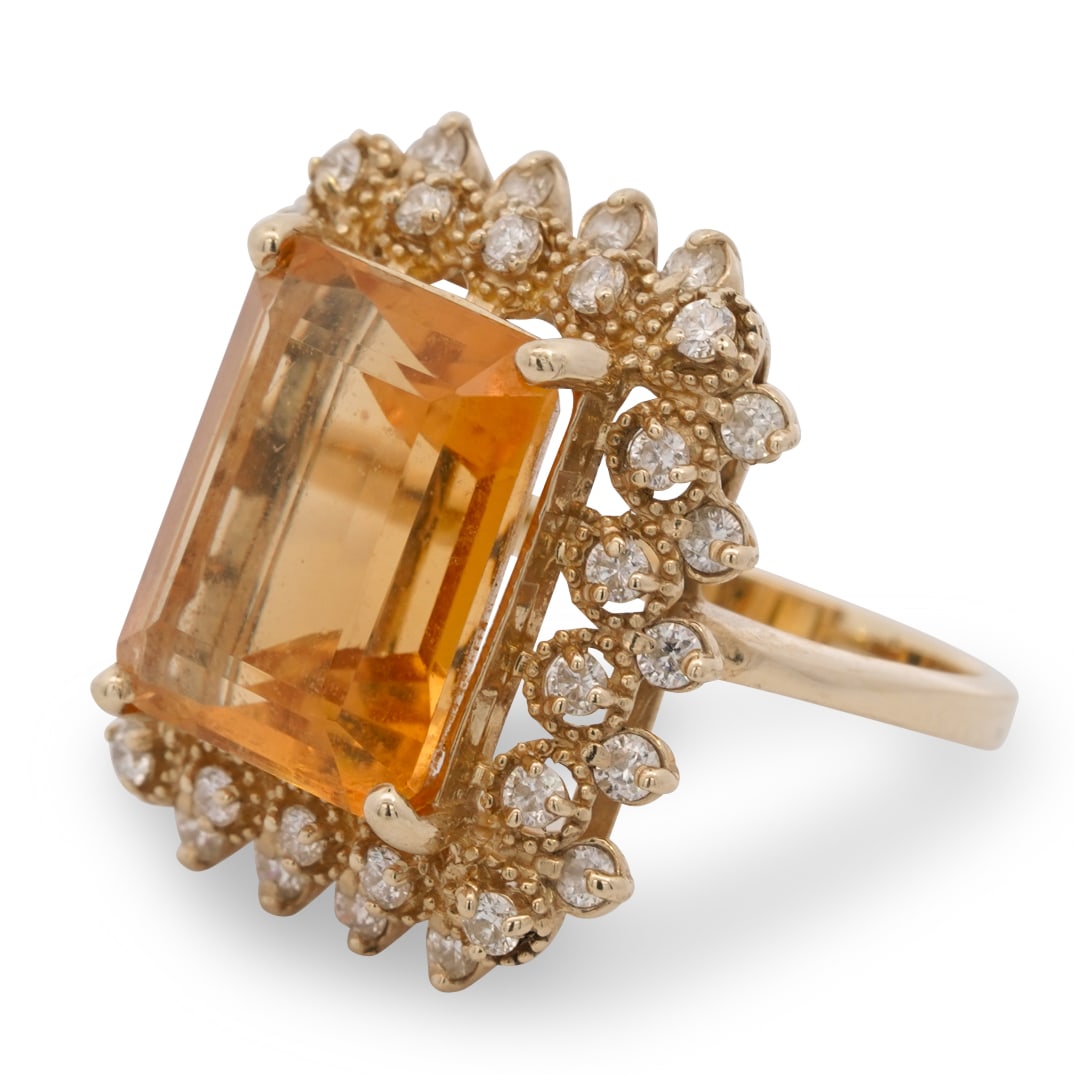 14k Yellow Gold, Diamond, and Citrine Ring (1 of 6)
