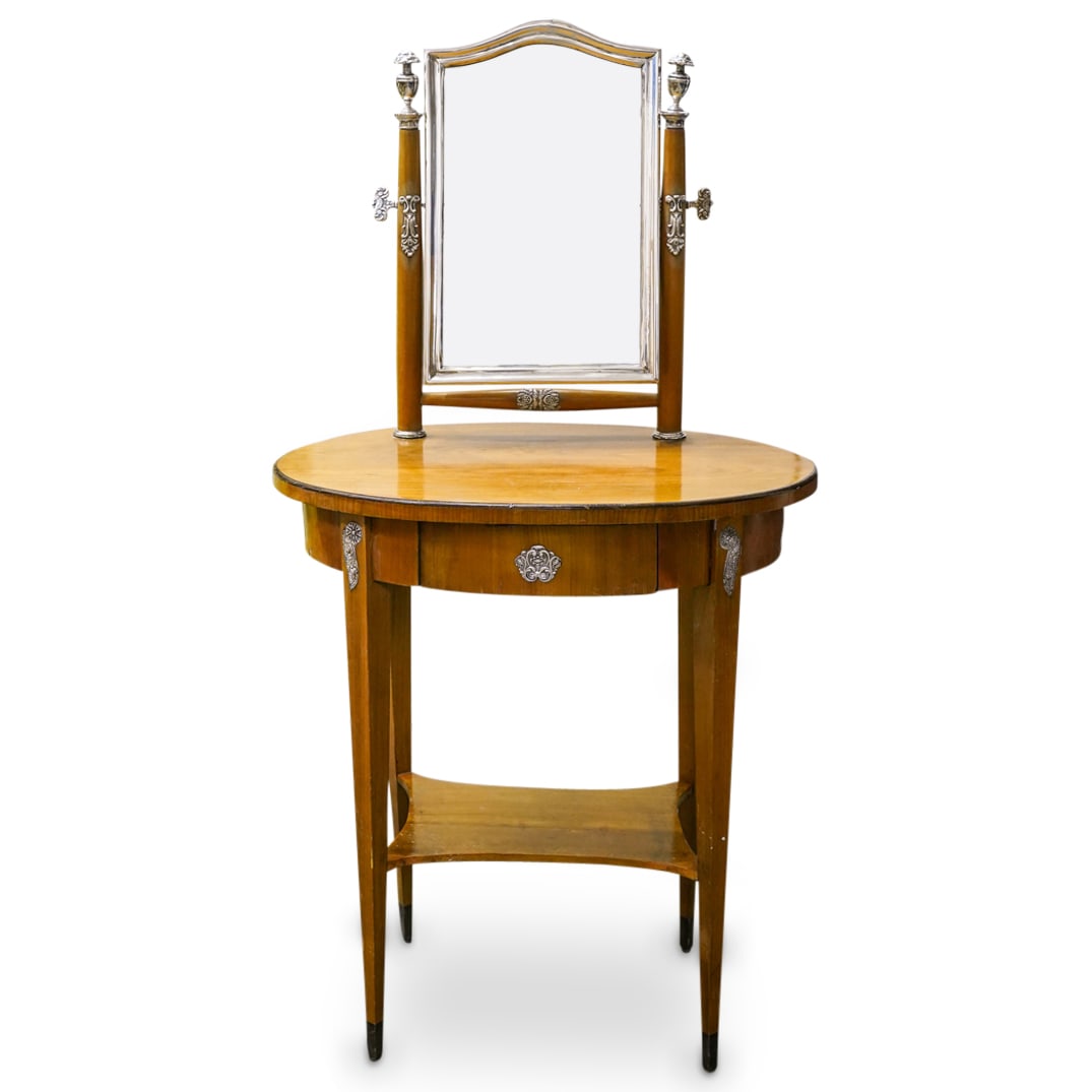 Antique Austrian Silver Mounted Biedermeier Dressing Table (1 of 8)