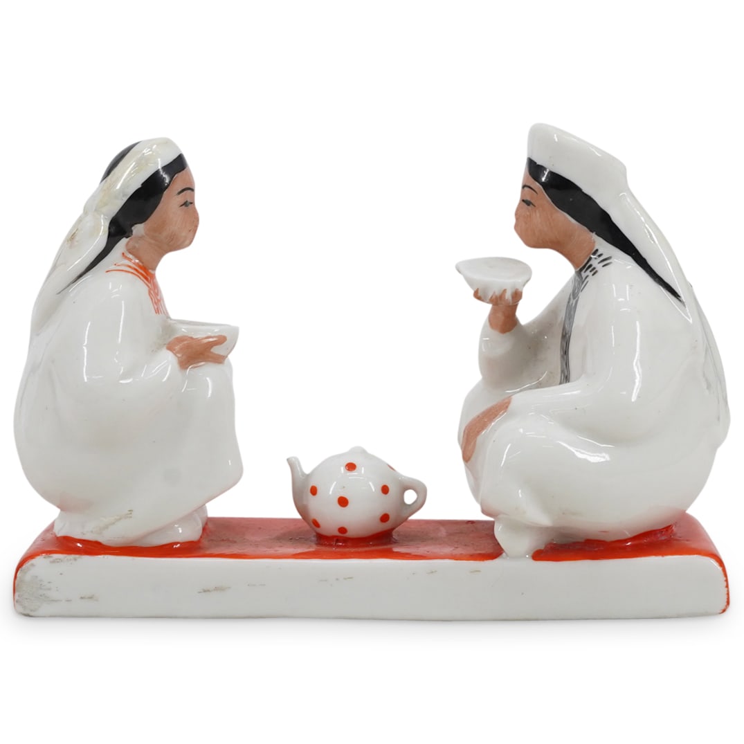 Russian Porcelain 'two Ladies Drinking Tea' Figural Group (Leningrad) (1 of 4)