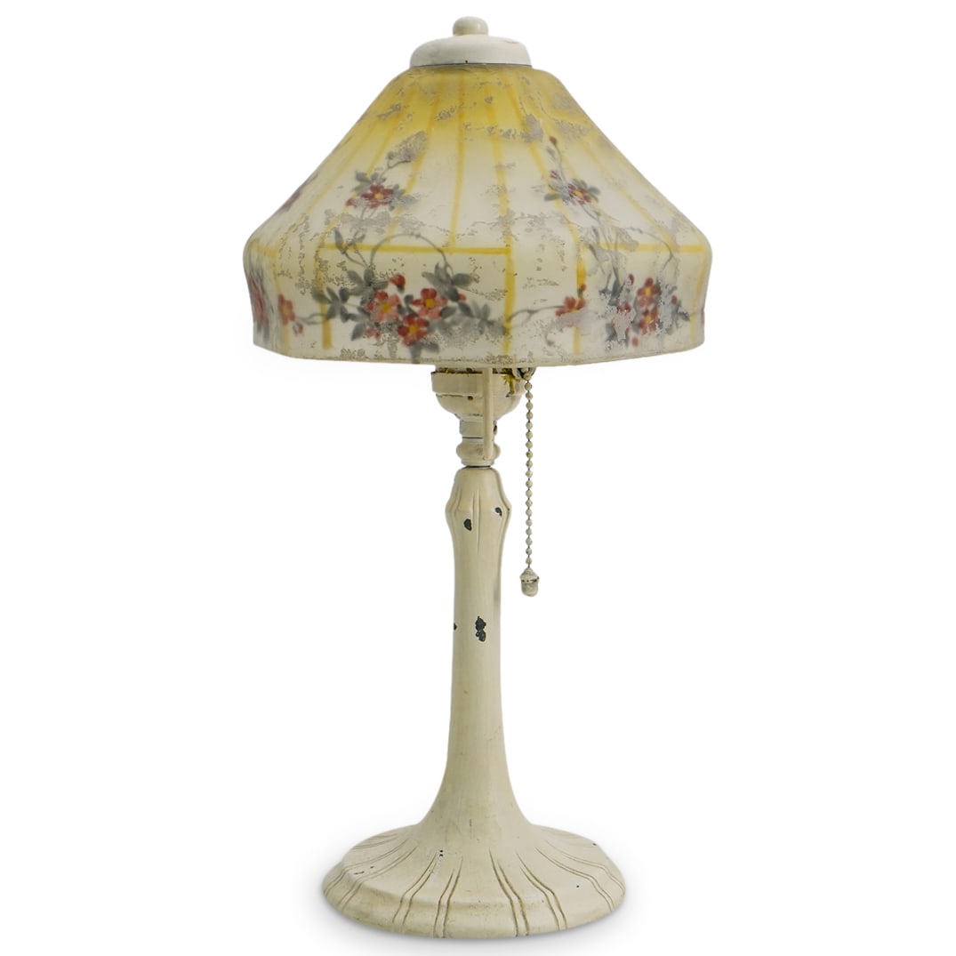 Handel reverse Painted Glass Boudoir Lamp (1 of 11)