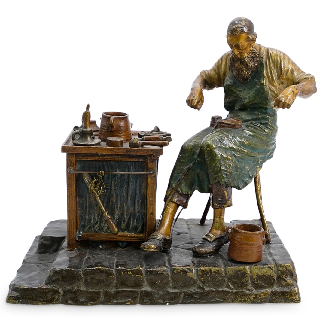 Vienna Cold Painted Bronze Cobbler Lamp (1 of 8)