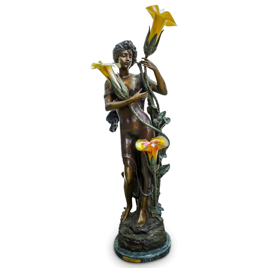 "Arome" Figural Bronze Table Lamp (1 of 11)