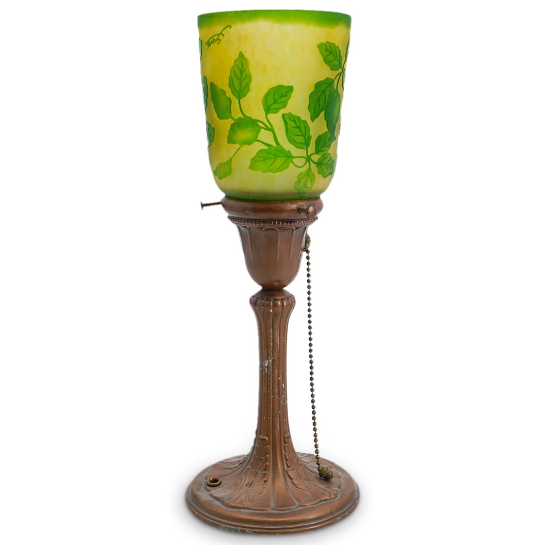 After Emile Galle Cameo Glass Accent Table Lamp (1 of 8)