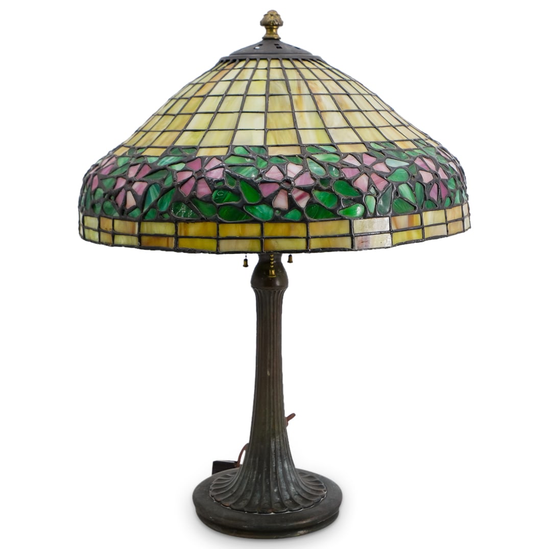 Antique Hubbell And Stained Glass Table Lamp (1 of 10)