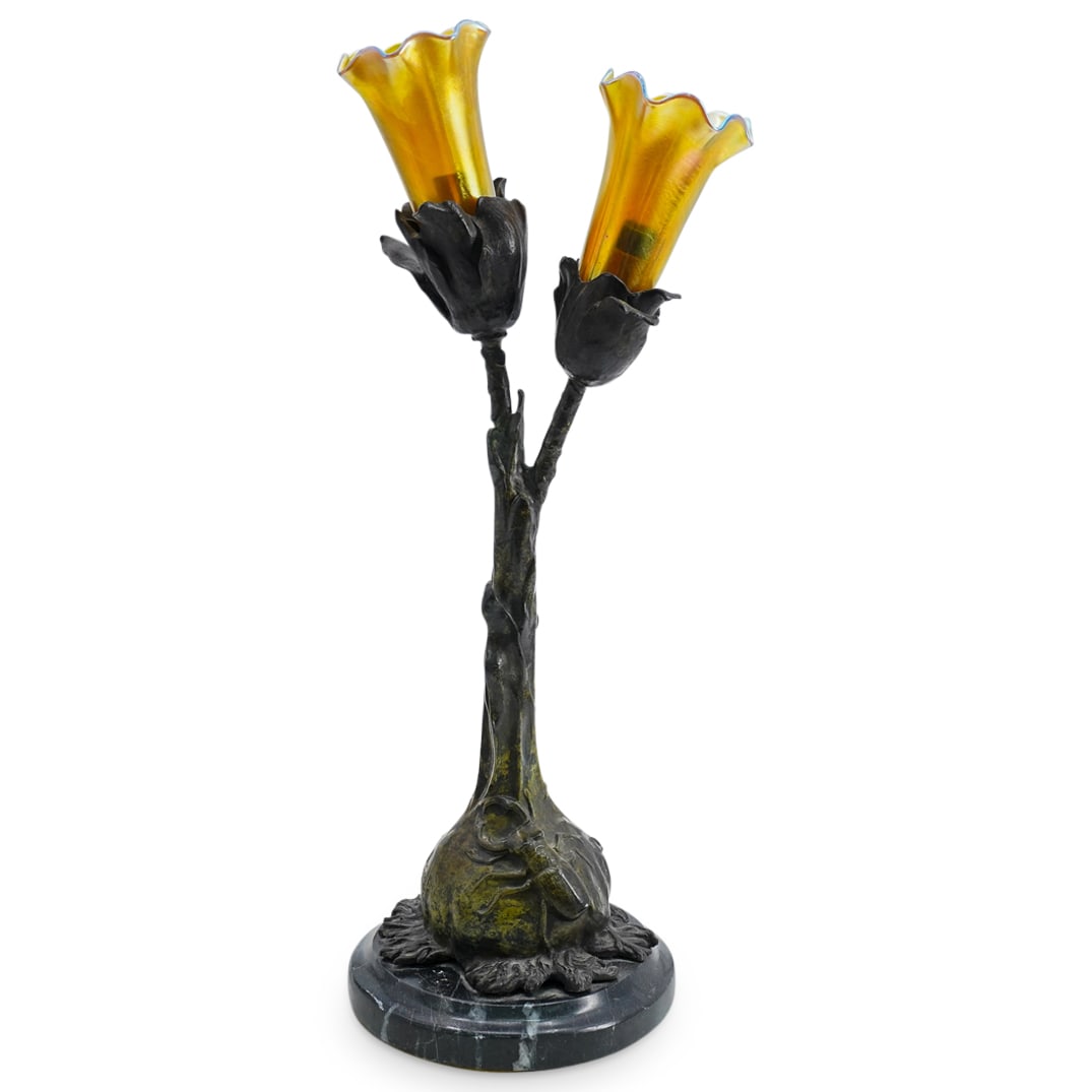 Art Nouveau Ludwig Beck Japanese Beetle Bronze Lamp (1 of 8)