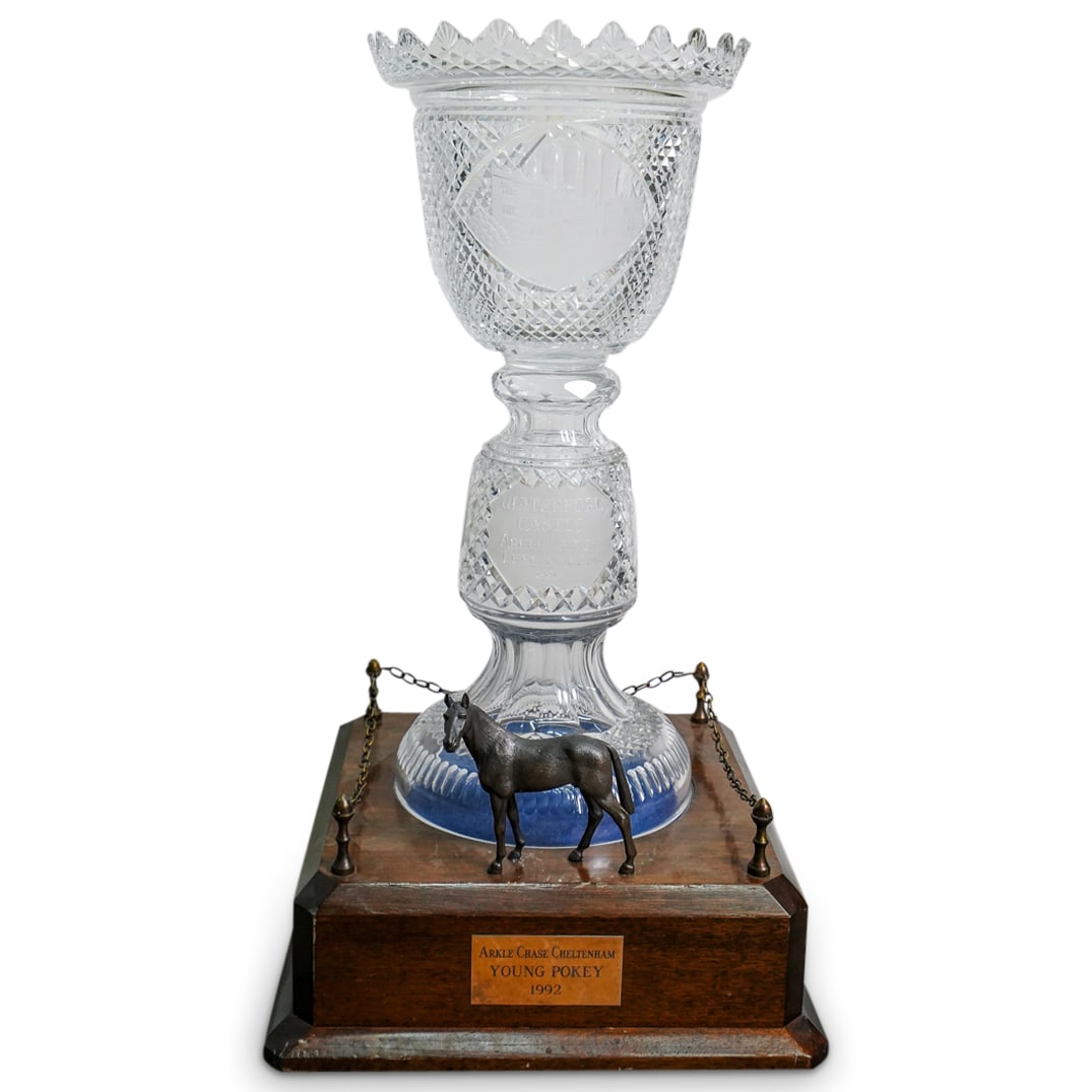 Equestrian Waterford Crystal Cut Trophy Cup (1992) Arkle Chase Cheltenham (1 of 6)