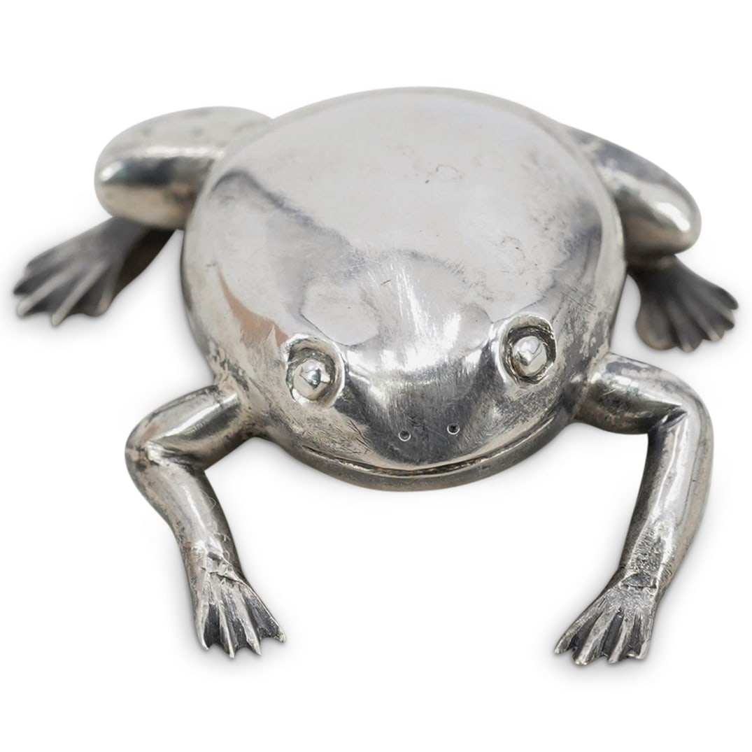 Vintage Sterling Silver Frog Figurine (1 of 4)