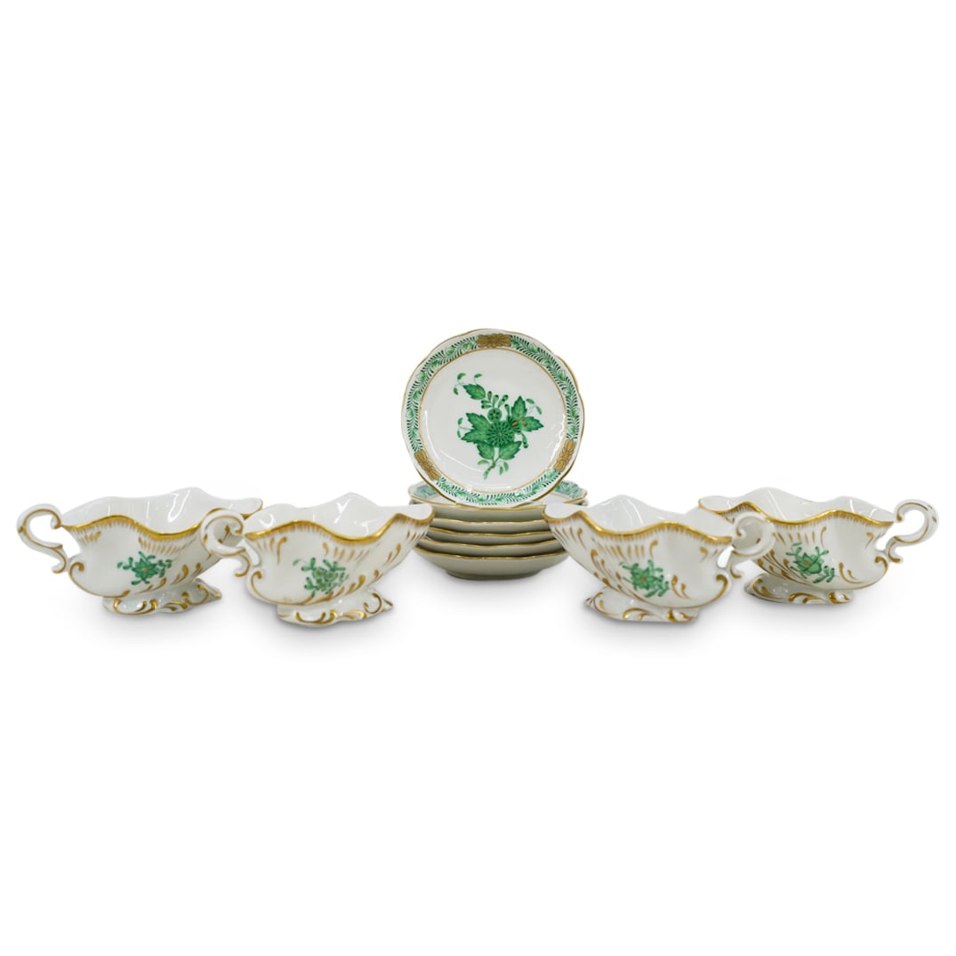 (10 Pc) Herend Porcelain "Chinese Bouquet Green" Grouping (1 of 12)