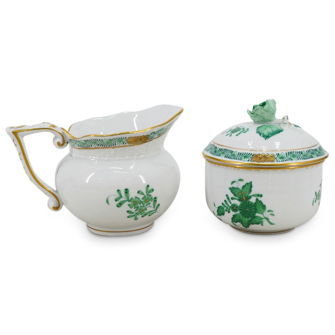 (2 Pc) Herend Porcelain "Chinese Bouquet Green" Grouping (1 of 11)
