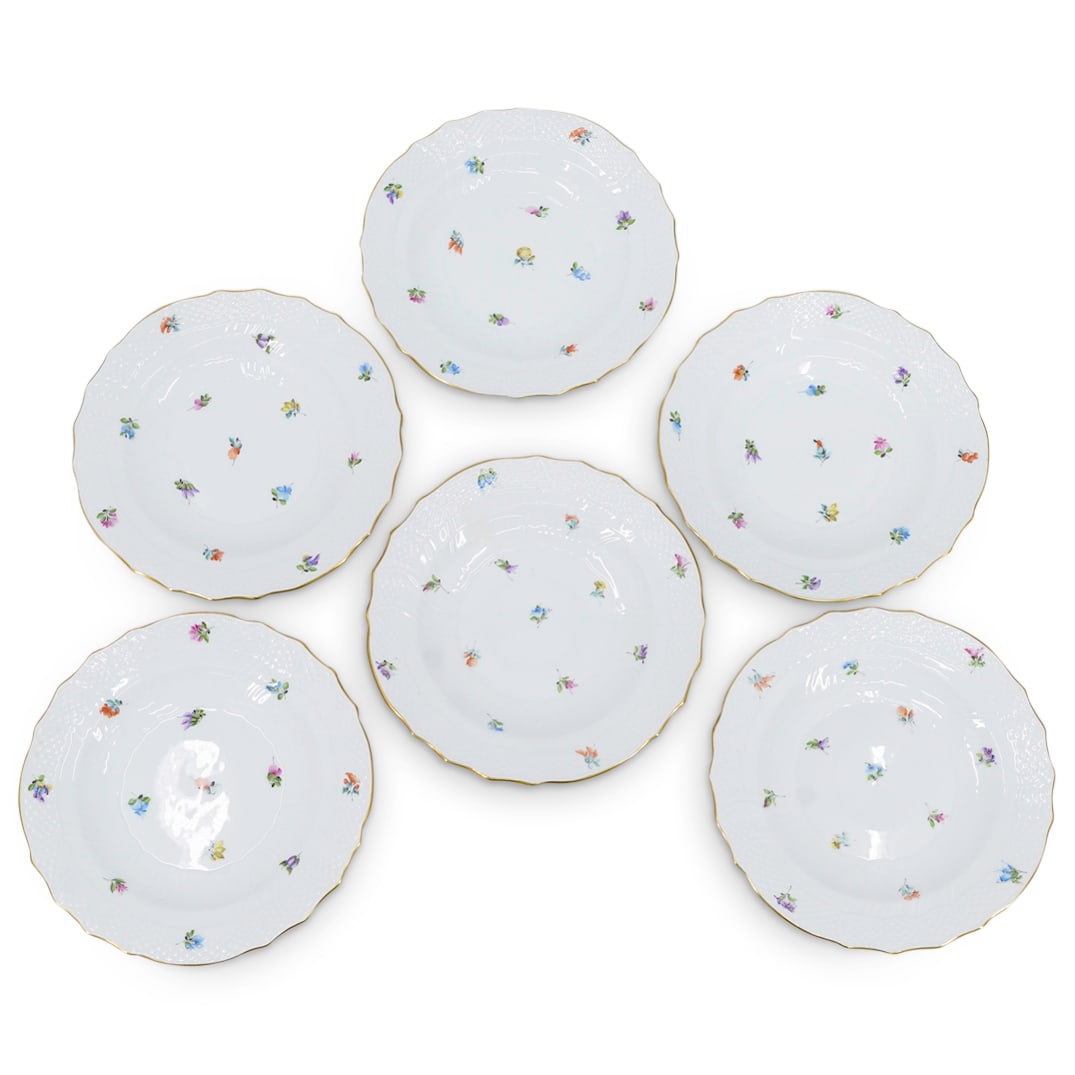 (6 Pc) Herend Porcelain "Kimberly" Salad Plates (1 of 6)