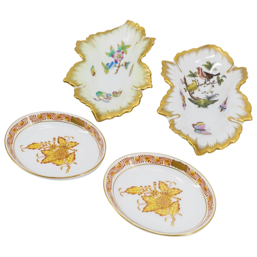(4 Pc) Herend Hungary Porcelain Assorted Nut Dishes Grouping (1 of 7)