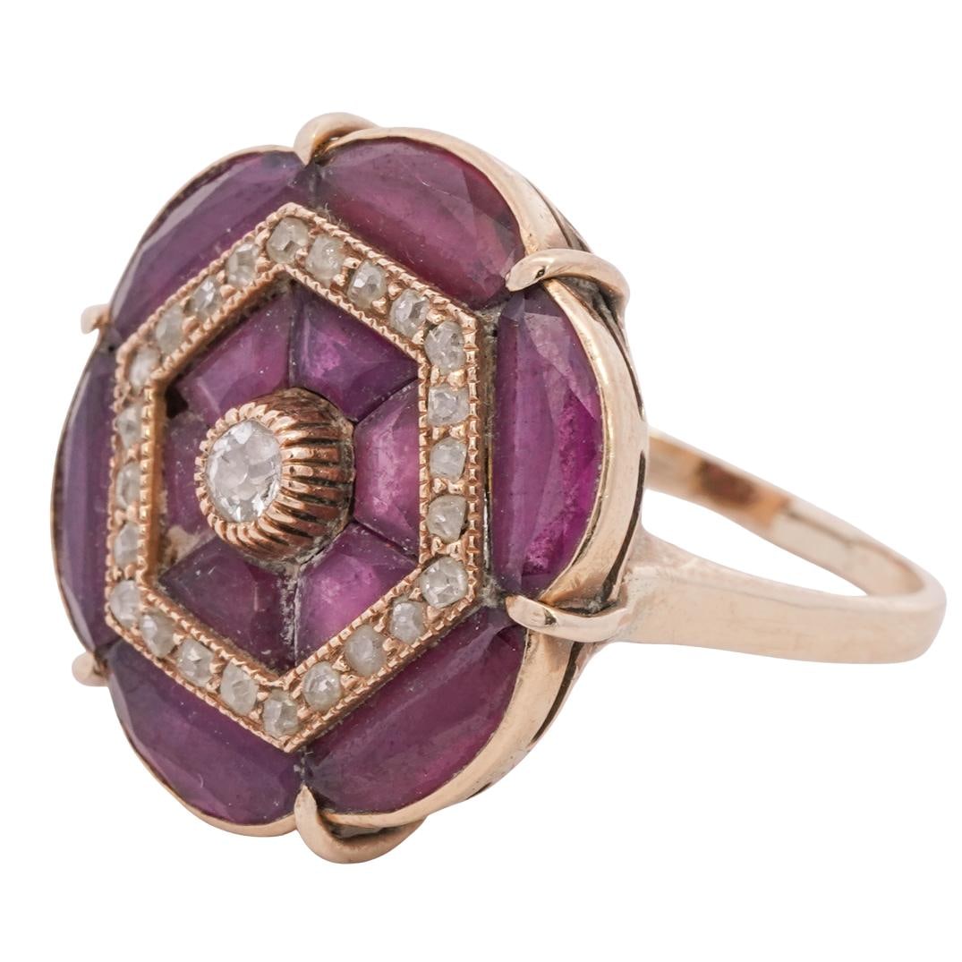 14k Gold, Diamond, and Amethyst Ring (1 of 5)