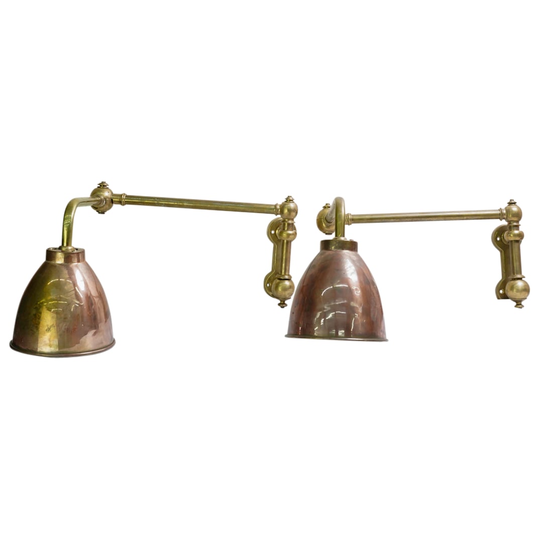 Pair Wall Mounted Swing Arm Lamps (1 of 7)