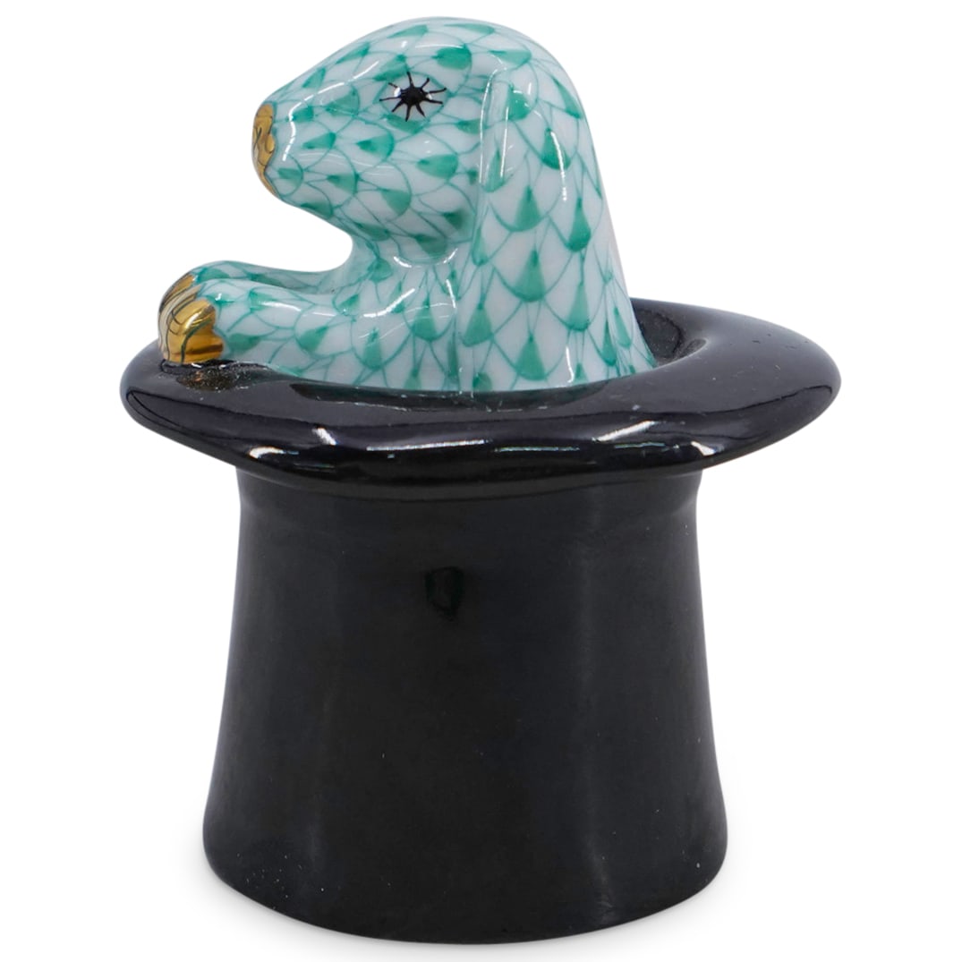 Herend Porcelain "Rabbit Trick" Fishnet Figurine (1 of 3)