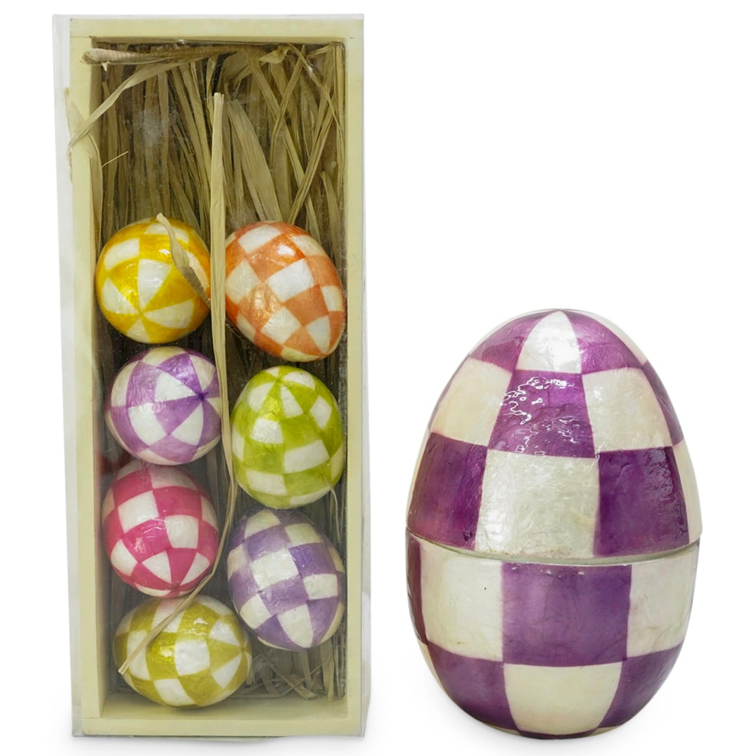 (11 Pc) Mackenzie Childs Pastel Eggs (1 of 5)