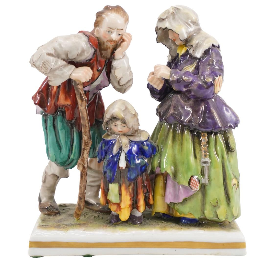 Volkstedt Porcelain Beggar Group (1 of 8)