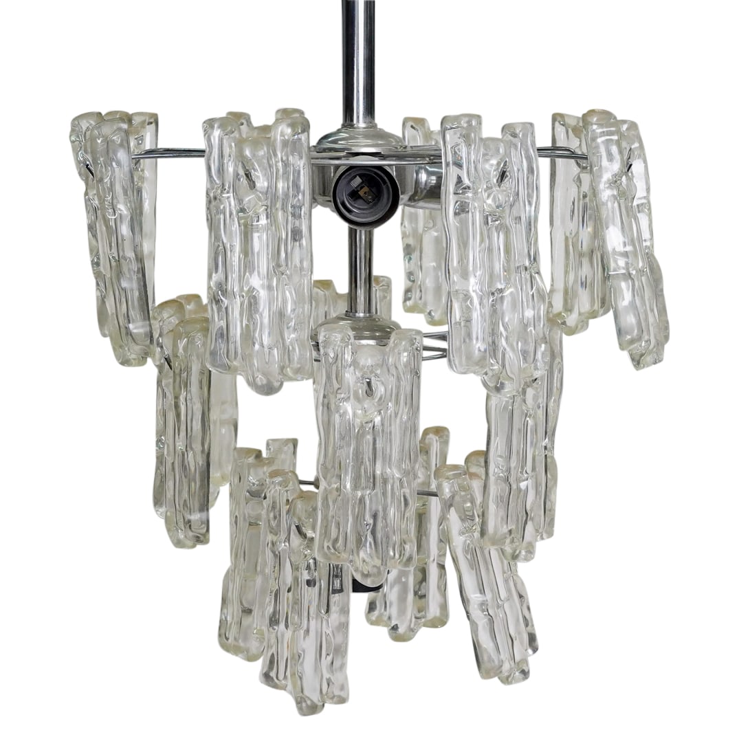 Modernist Chrome Plated & Acrylic Chandelier (1 of 7)