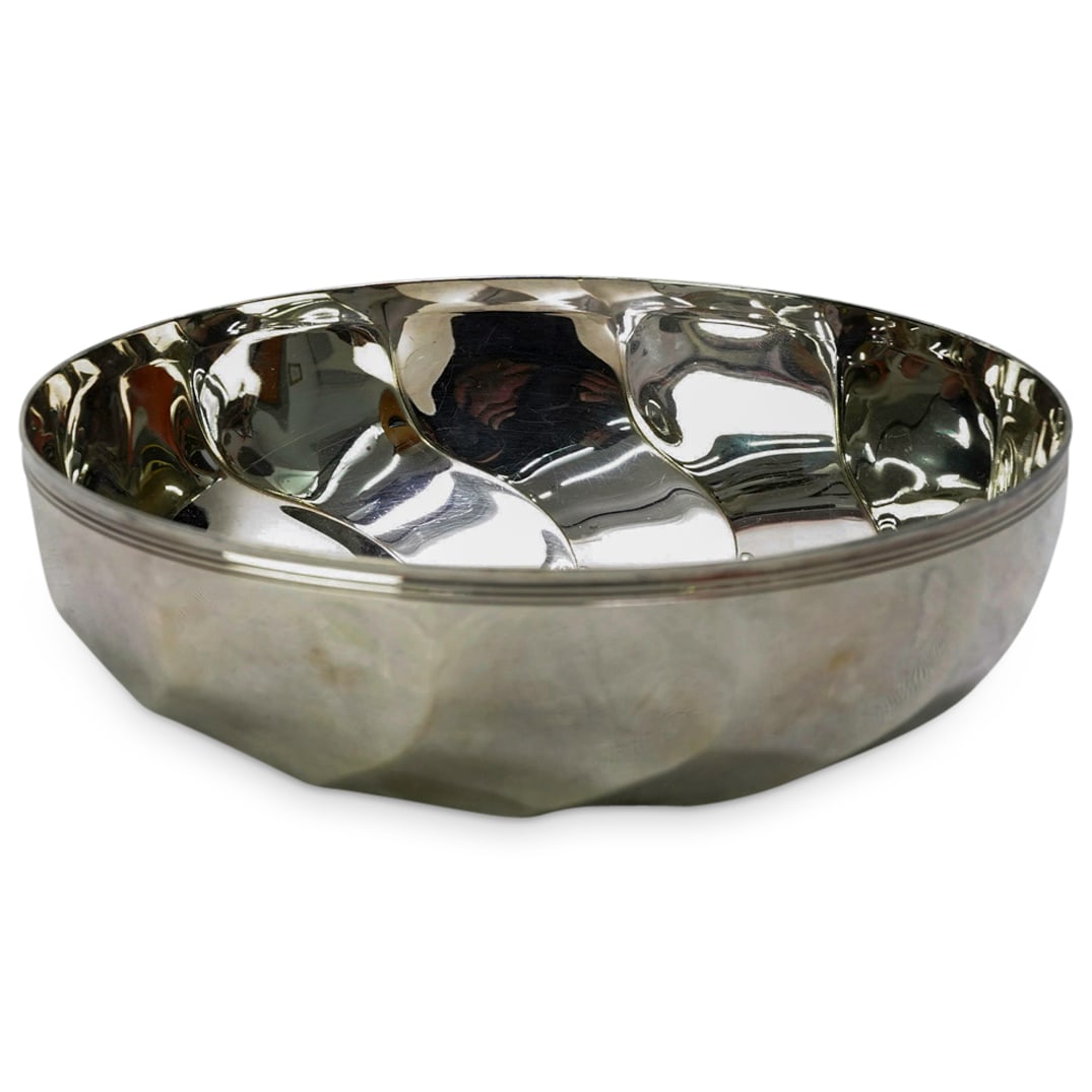 Christofle Torsades Silver Plated Bowl: DESCRIPTION: Christofle silver plated Torsades bowl. Hallmarked on underside. CIRCA: Late 20th Century ORIGIN: France DIMENSIONS: H: 2" D: 6.75" CONDITION: Good condition Unless otherwise stated, all