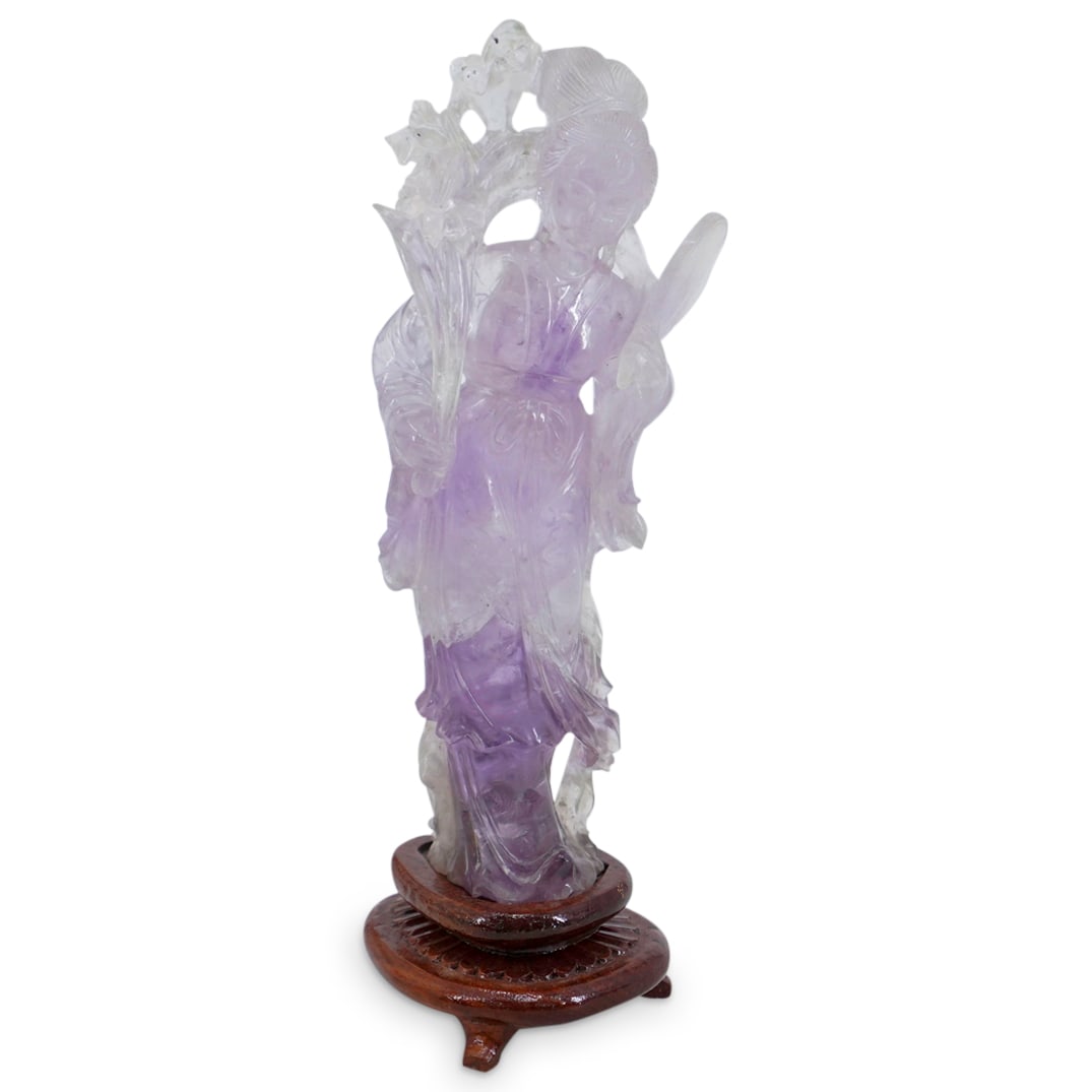 Vintage Carved Amethyst Guan Yin (1 of 6)