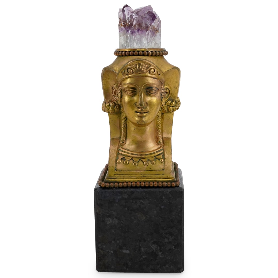 Egyptian Revival Amethyst Sculpture (1 of 5)