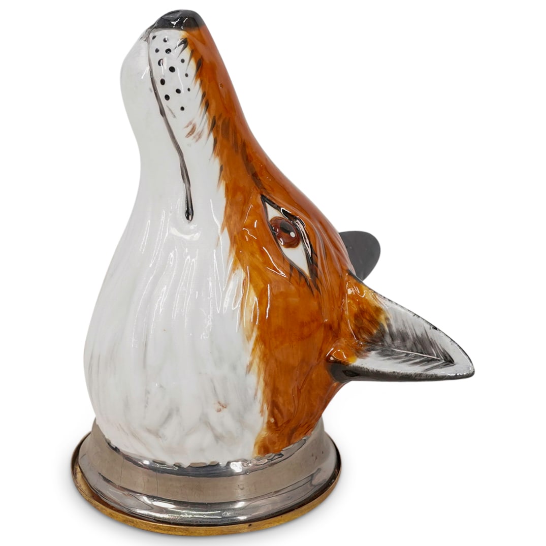 English James Kent Old Foley Fox's Head Stirrup Cup (1 of 4)