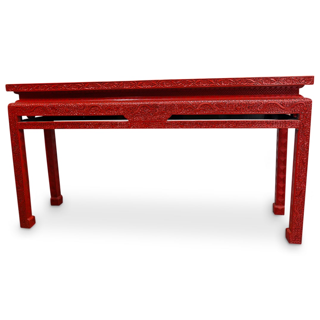Antique Chinese Cinnabar Painting Altar Table (1 of 9)