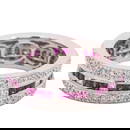 Italian 18k White Gold Ruby & Diamond Ring