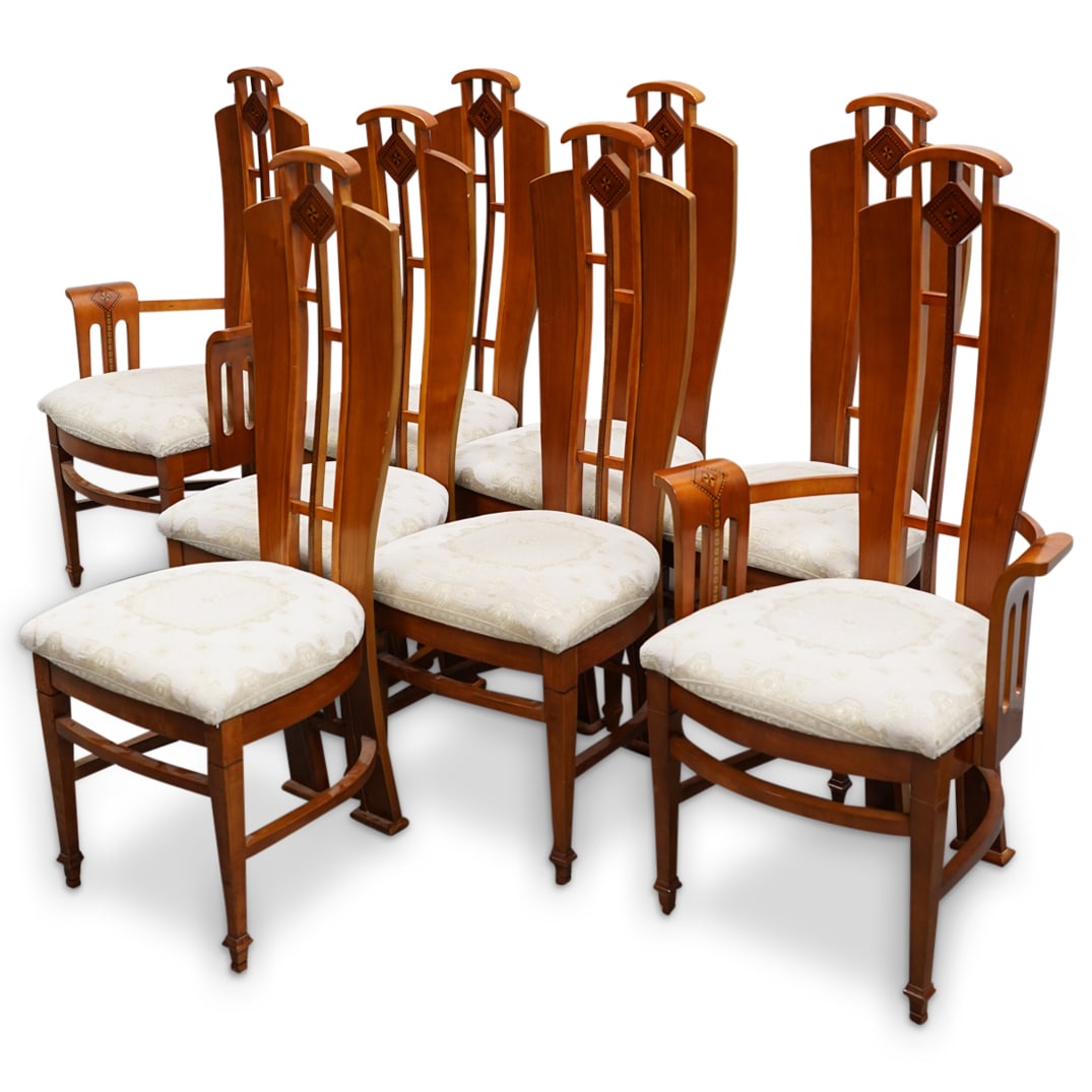 (8 Pc) Carpanelli Designer Dining Table Chair Set (1 of 9)