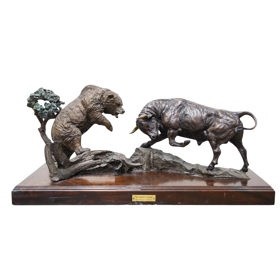 Lorenzo E. Ghiglieri (American, 1931 - 2020) "Powerful Exchange" Bronze (1 of 6)