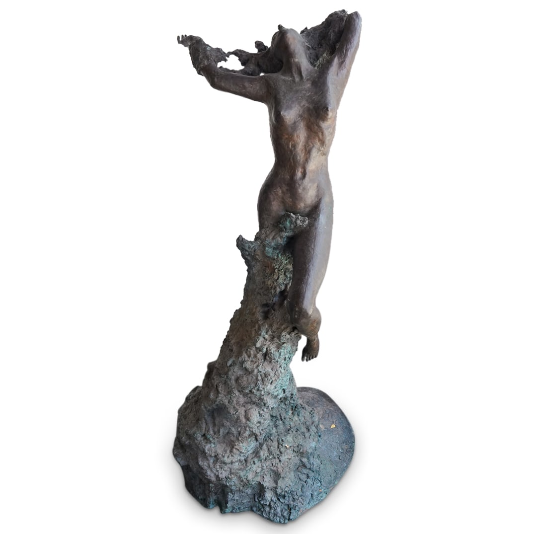 Monumental Robin Anderson (American, B. 1951) Monumental Bronze Woman Statue: DESCRIPTION: DESCRIPTION: Enormous bronze statue by Robin John Anderson depicting a nude woman emerging from primordial state. Signed "Anderson", dated 2000, and numbered 1 of 6, all on base.Robin Joh