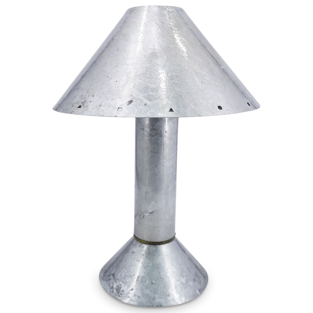 Ron Rezek (B. 1946) Zinc Table Lamp (1 of 7)