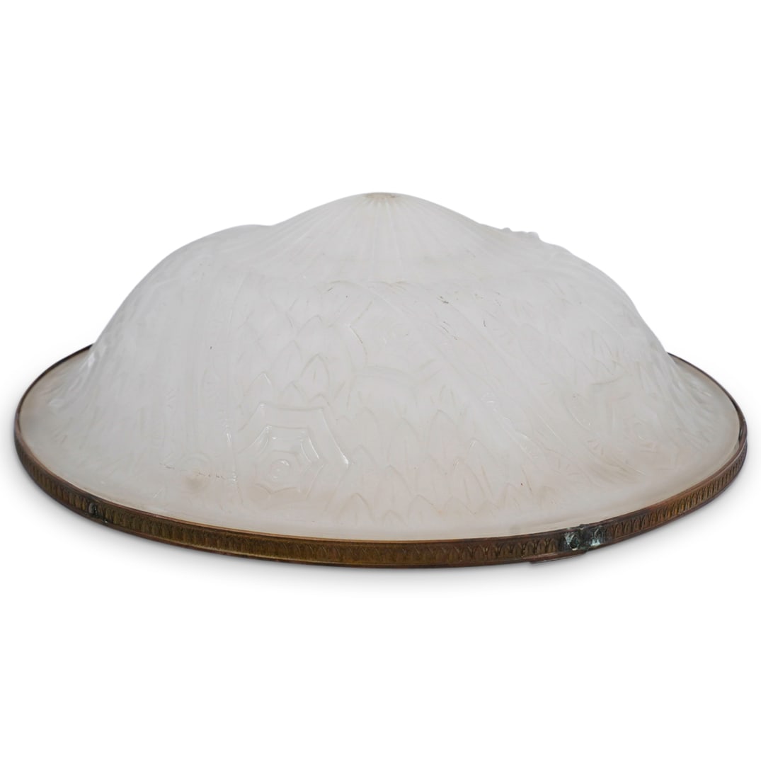 Art Deco Frosted Glass Plafoniere (1 of 8)