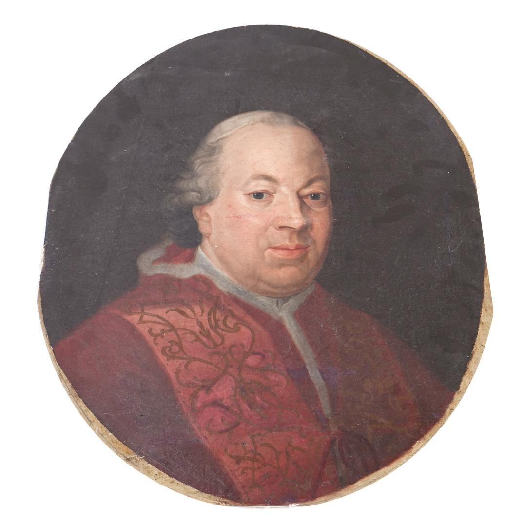 Pope Pius VI Portrait Oil on Masonite (1 of 4)
