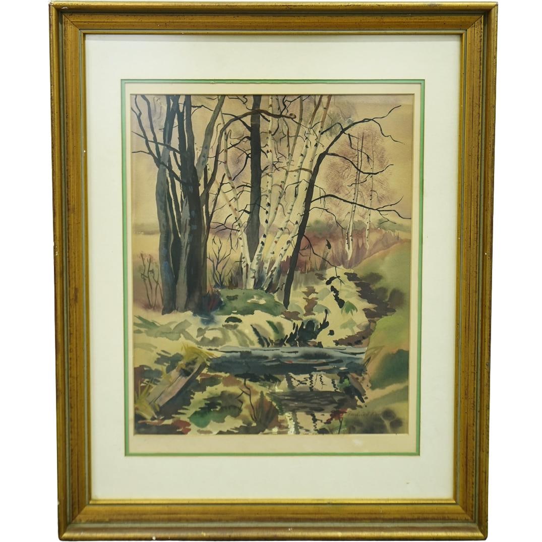 Fairfield Porter (American, 1907–1975) Landscape Watercolor (1 of 4)