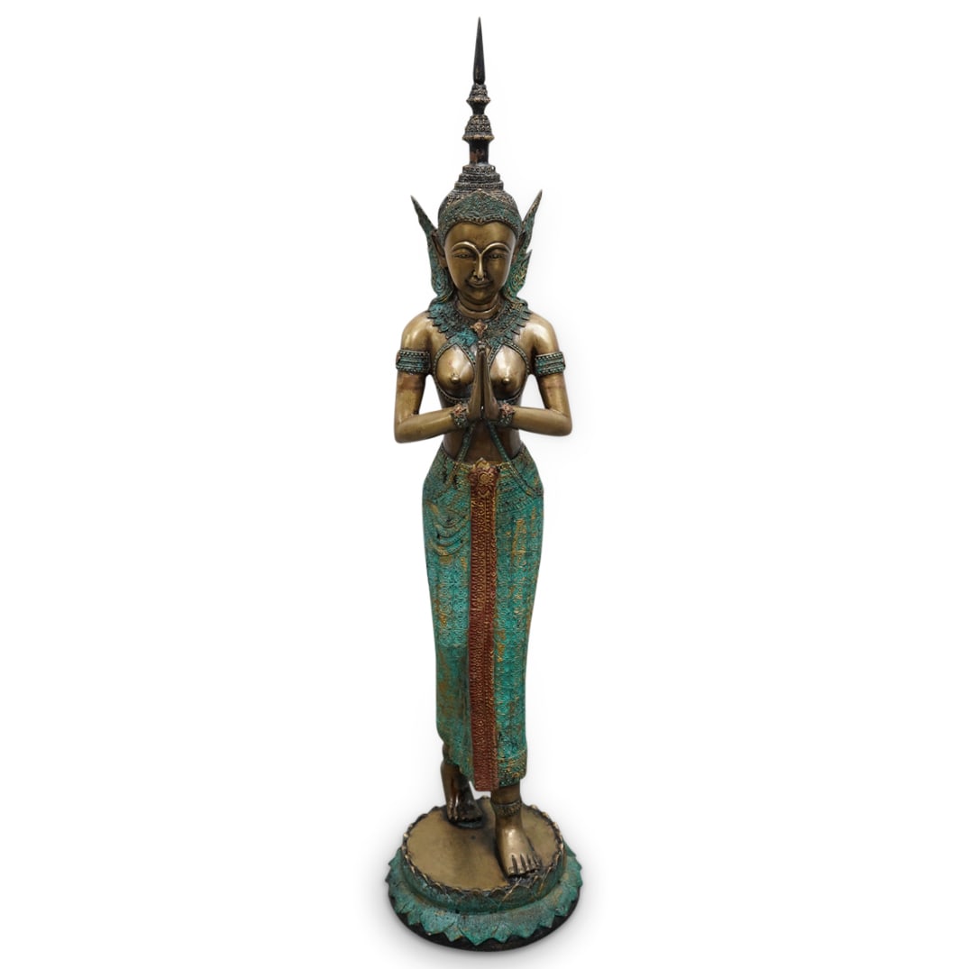 Large Thai Style Figural Metal Sculpture (1 of 5)