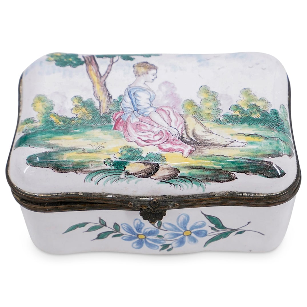 French Faience-Asprey Porcelain Trinket Box (1 of 5)