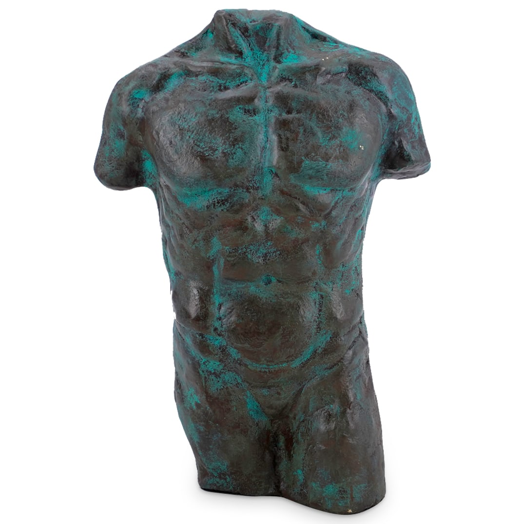 Bronze Male Torso Sculpture (1 of 4)