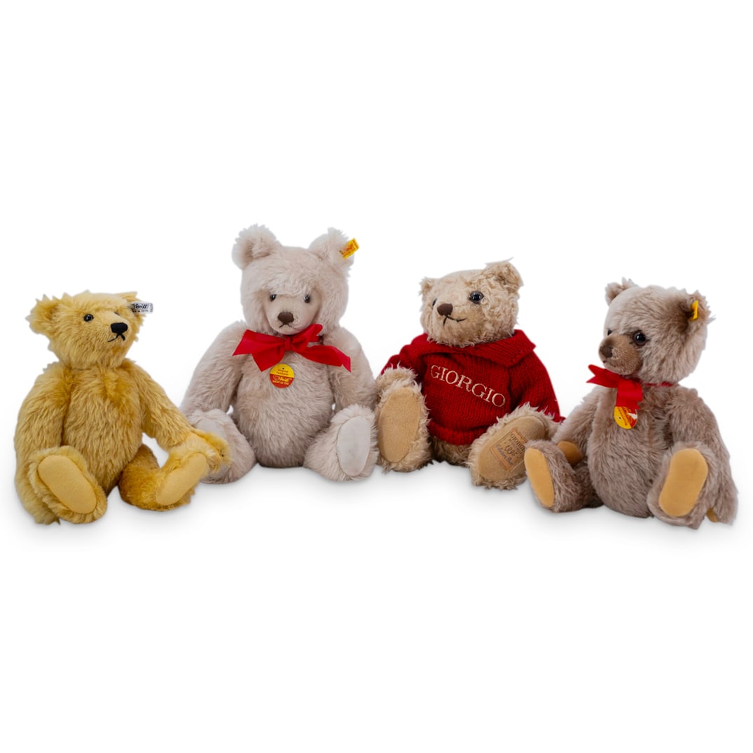 (4 Pc) Vintage Steiff Stuffed Bears (1 of 16)