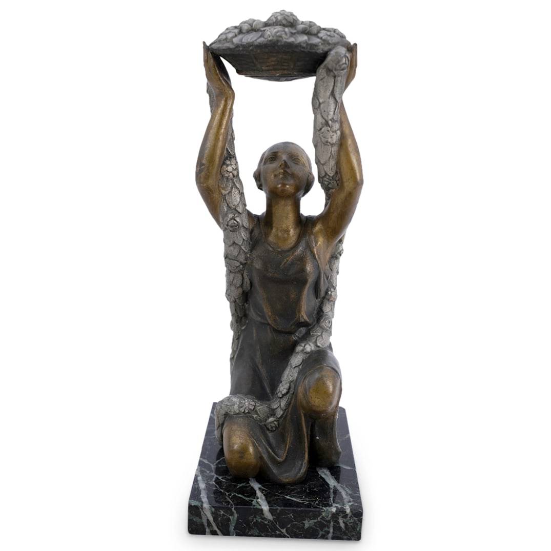 Art Deco Mixed Metal Figural Sculpture (1 of 8)